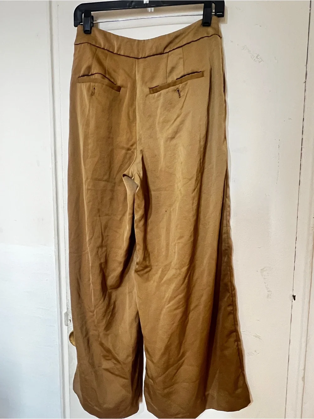 Banana Republic Wide-Leg Pleated Chinos in Camel